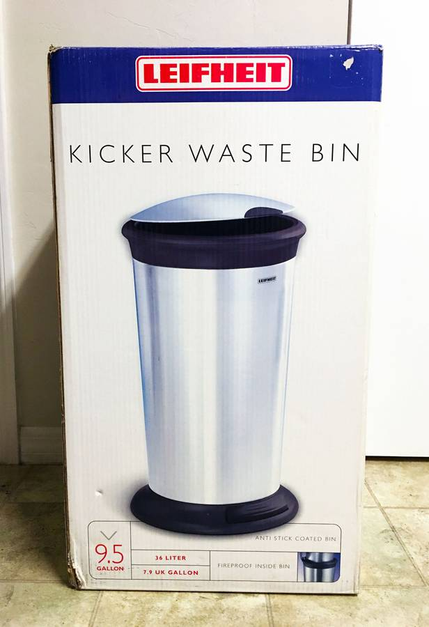 Original Leifheit Hausrein Swing Dustbin Metallic Body With Fiber Plastic Cap 4 Original Leifheit Hausrein Swing Dustbin Metallic Body With Fiber Plastic Cap