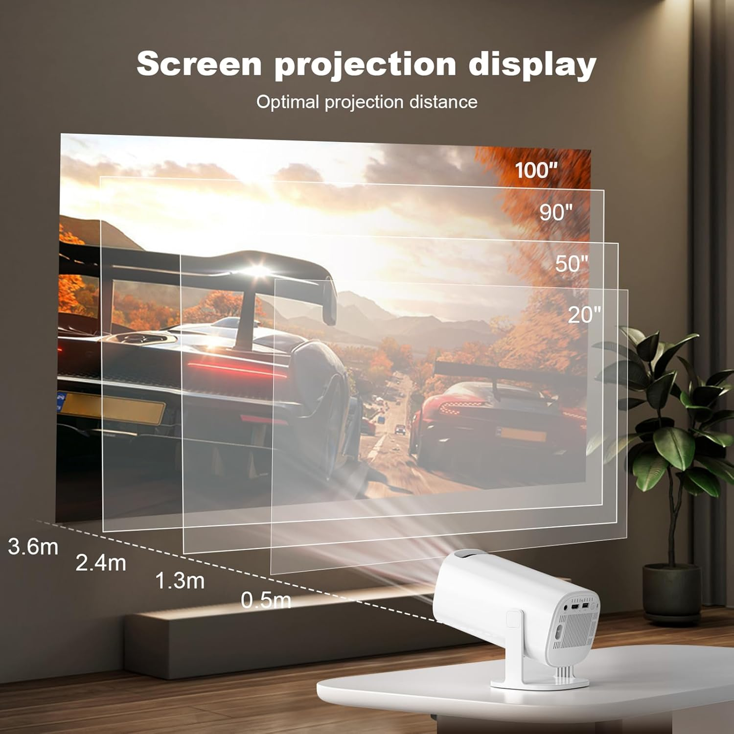 P30 Android Portable Projector With Dual Wifi And Bluetooth