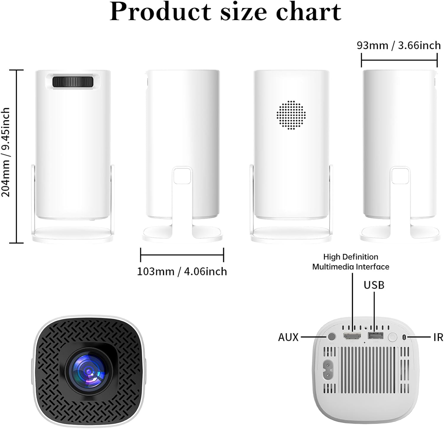 P30 Android Portable Projector With Dual Wifi And Bluetooth