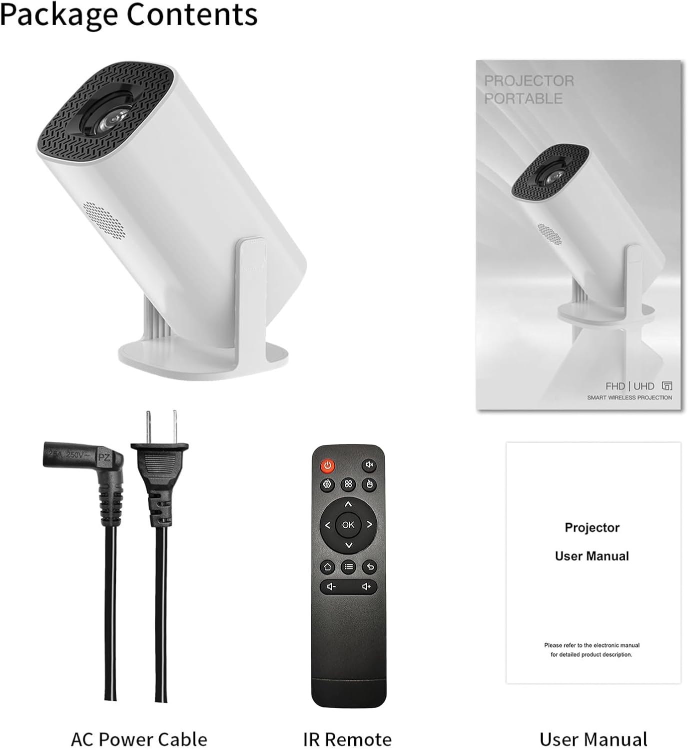 P30 Android Portable Projector With Dual Wifi And Bluetooth