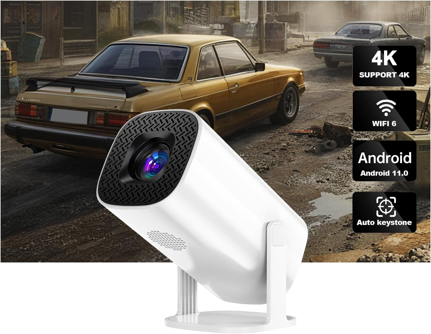 P30 Android Portable Projector With Dual Wifi And Bluetooth