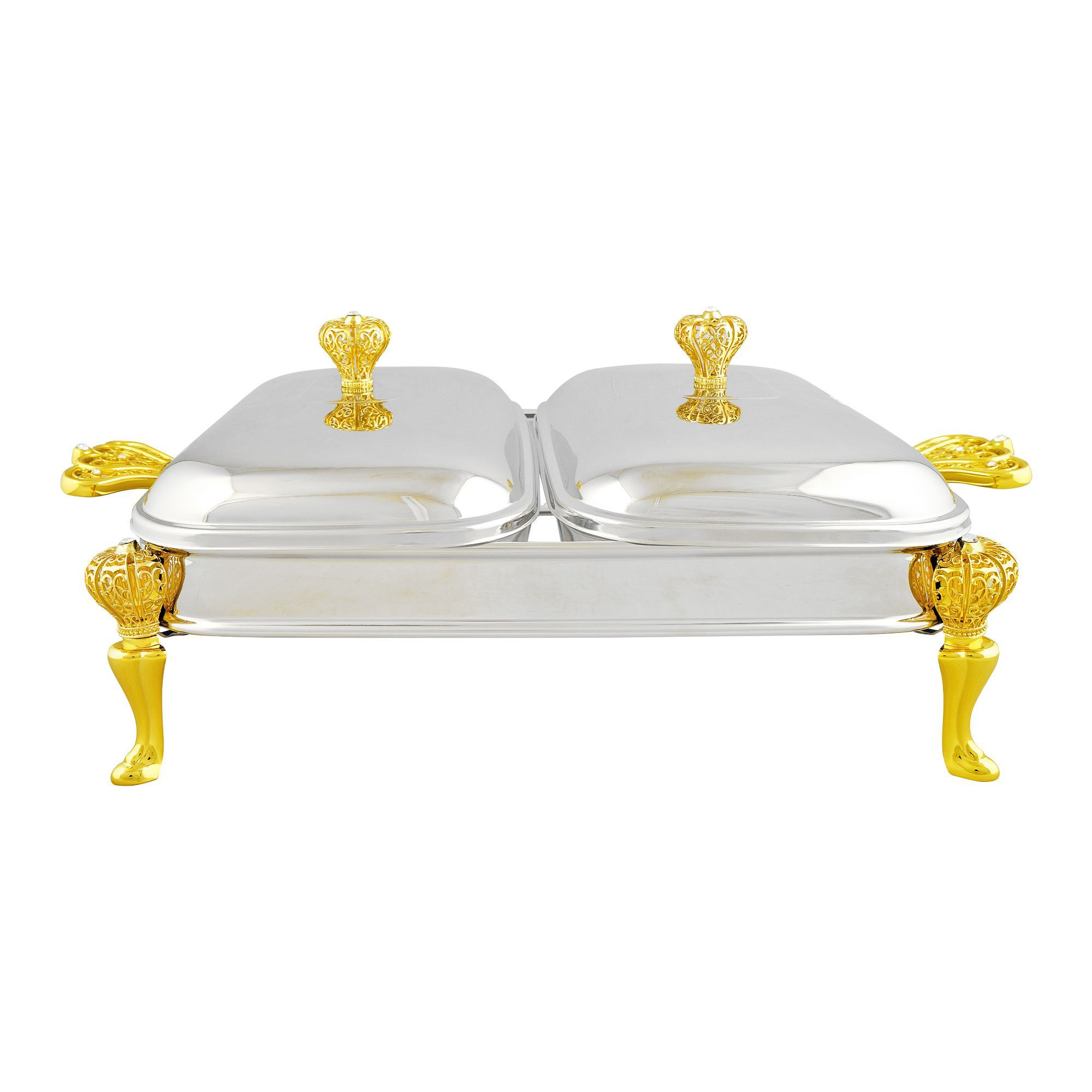 Rectangular Casserole Serving Glass Dish With Candle Stand / Rack - Buffet Food Warmer 2X1.5 Liter, Kc500Sw 10 Rectangular Casserole Serving Glass Dish With Candle Stand / Rack - Buffet Food Warmer 2X1.5 Liter, Kc500Sw