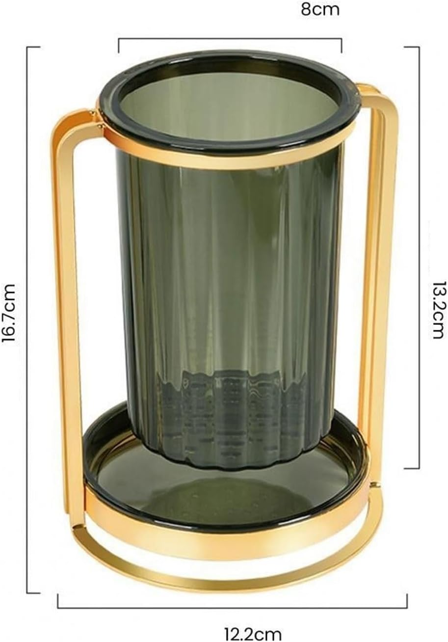 Spoon Holder Utensil Holder Set Chopsticks Tube With Metal Frame Transparent Kitchen Cooking Kitchen Storage