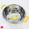 Stainless Steel Double Handle Colander Rice Strainer (Chawal Chalna)