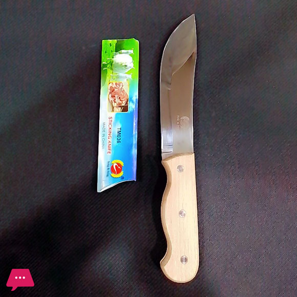 Stainless Steel Meat Knife Woden Handle 5 Stainless Steel Meat Knife Woden Handle - Image 3