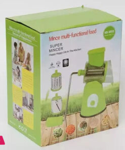 Tabletop Drum Grater Stainless Steel 3 in 1 Multi-Functional Drum Rotary Vegetable Cutter Grater & Slicer with High Speed Rotary Cylinder