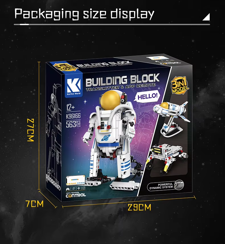 Technical Moc Space Astronauts Remote Control 3 In 1 Model Educational Diy Bricks Toys Building Blocks Sets
