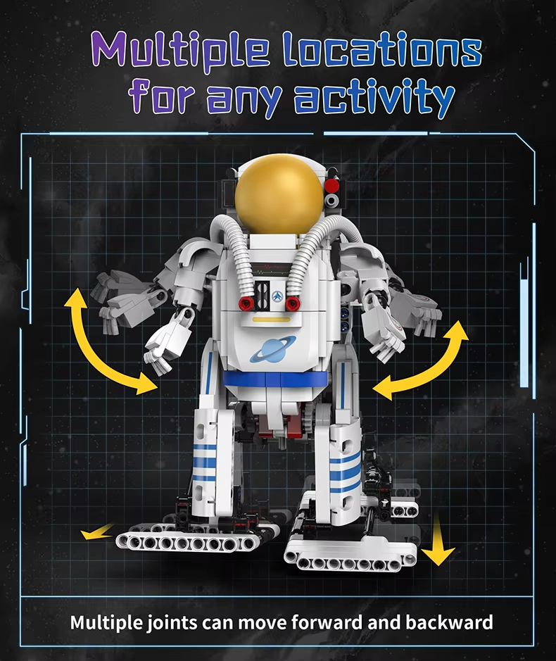 Technical Moc Space Astronauts Remote Control 3 In 1 Model Educational Diy Bricks Toys Building Blocks Sets