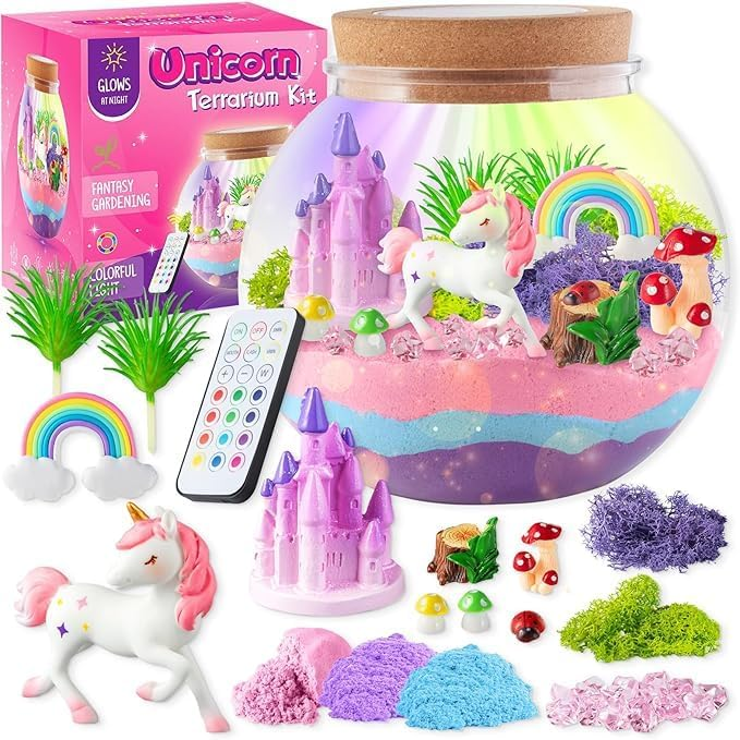 Unicorn Terrarium Kit For Girl Diy Kit Accessories Art And Craft