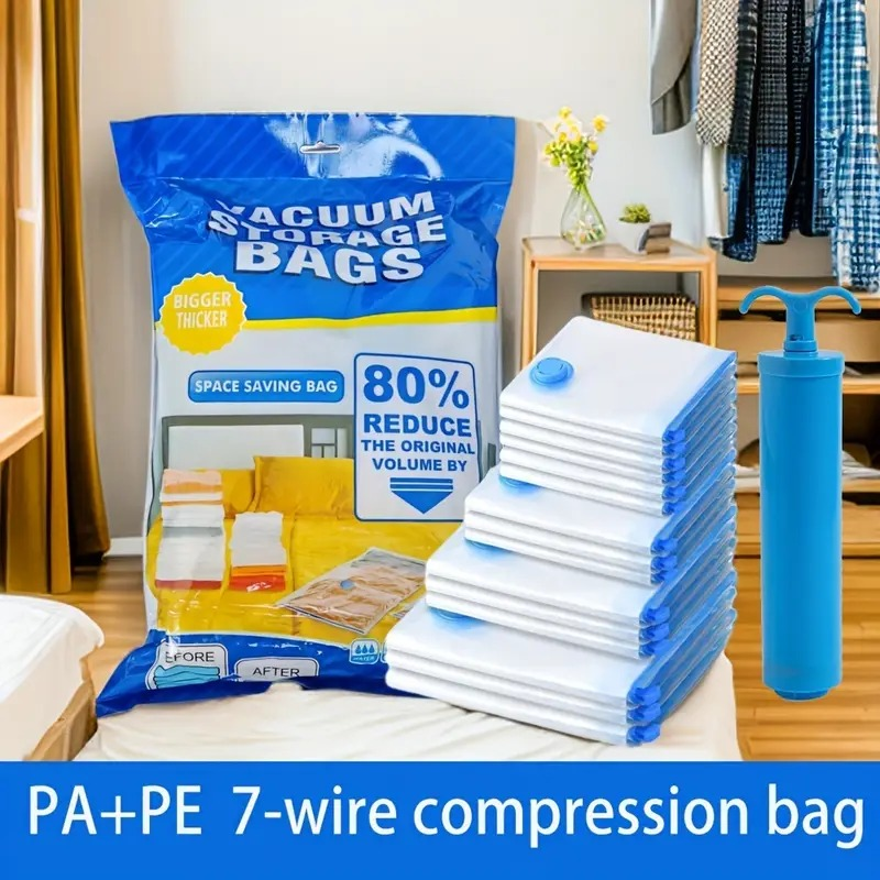 11.11 Sale Vacuum Storage Bag Packaging Bag For Vacuum Compression Storage Bag Set Of 6