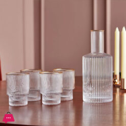 Vintage Optic 5-Piece Decanter Set Water Set