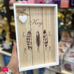 Wall Mounted Wooden Key Cabinet, Key Holder Home, Office Entryway 3 Style