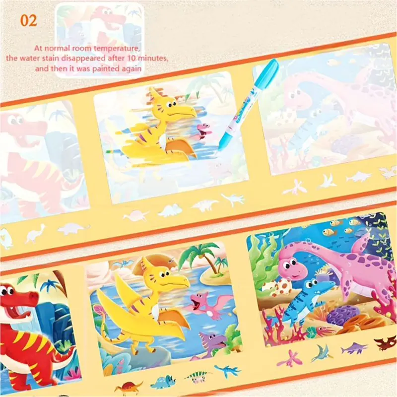 Water Coloring Book With Stickers