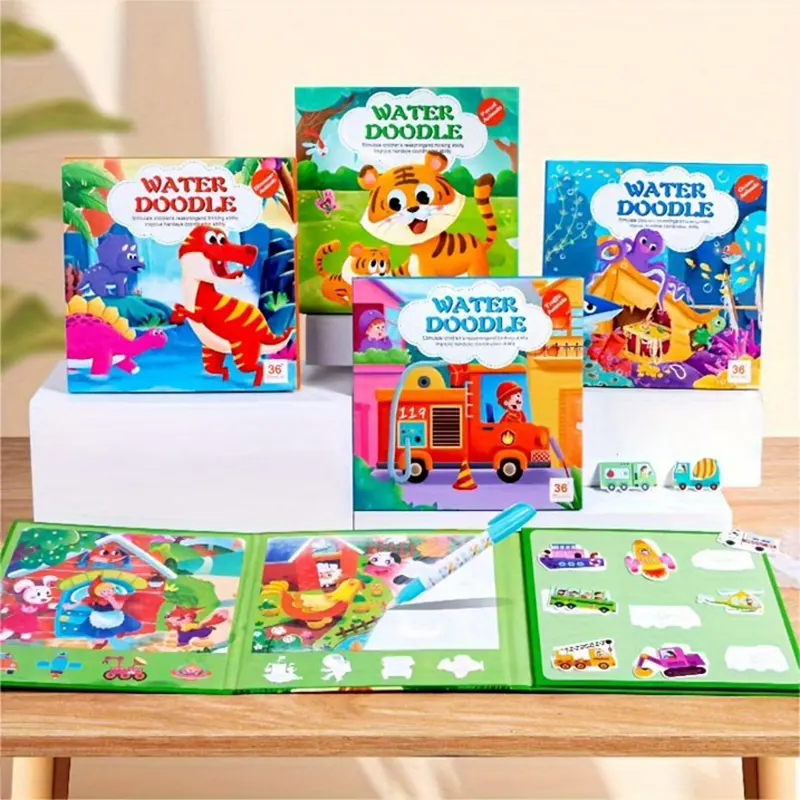 Water Coloring Book With Stickers