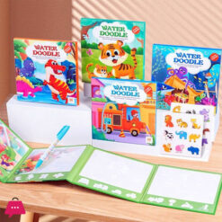 Water Coloring Book with Stickers