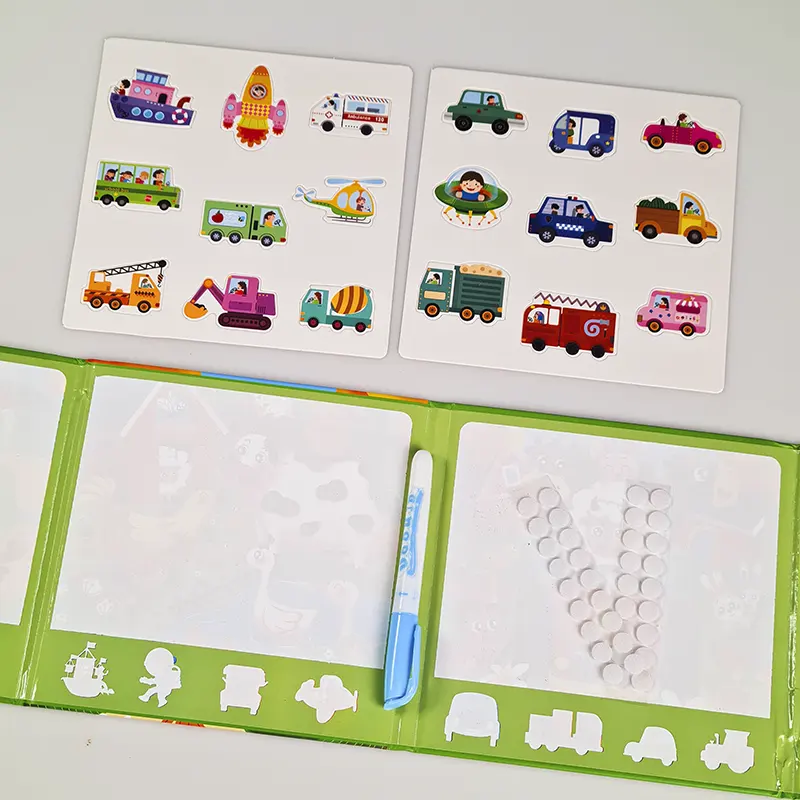 Water Coloring Book With Stickers