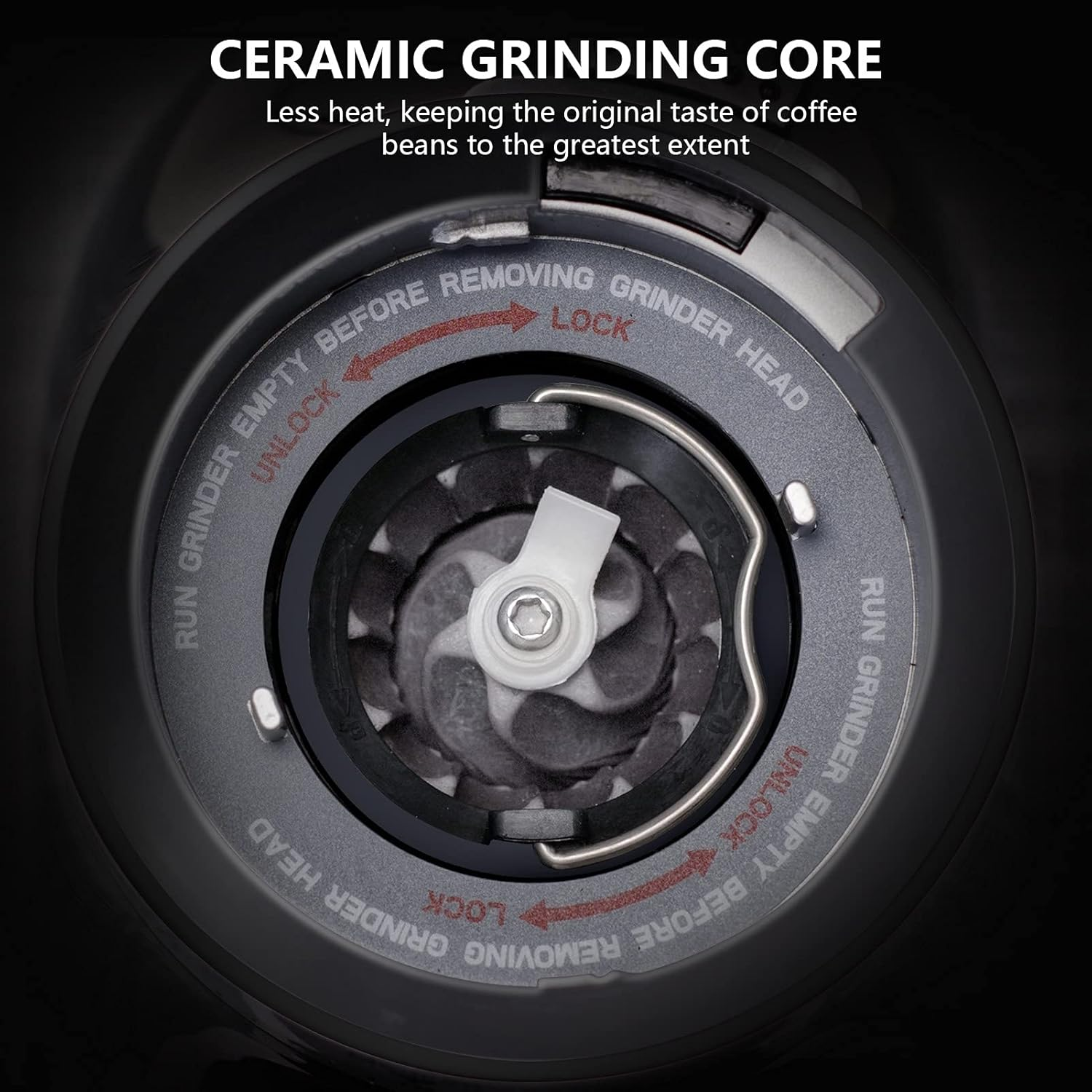 Western Electric Ceramic Conical Burr Coffee Bean Grinder With 31 Settings, Ideal For Espresso, Drip Coffee, French Press