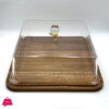 Wooden Cake Dish With Acrylic Lid - 260