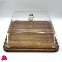Wooden Cake Dish with Acrylic Lid - 260