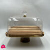 Wooden Cake Dish with Acrylic Lid - FL-11