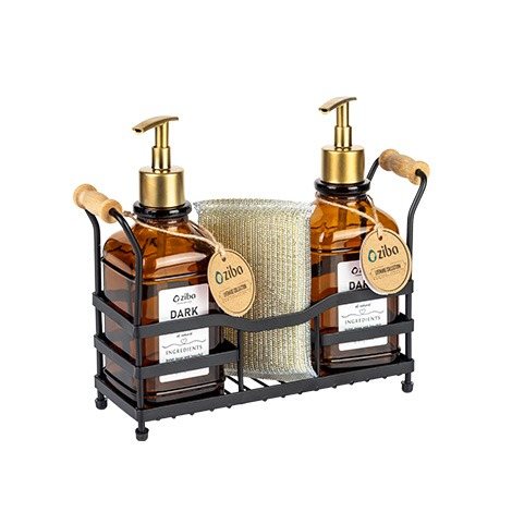 Ziba Sazan Liquid Holder Set Bamboo Handle