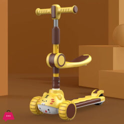 2 in 1 Three-Wheel Scooter 2-10 years old  Flashing Wheels with Seat 608Z