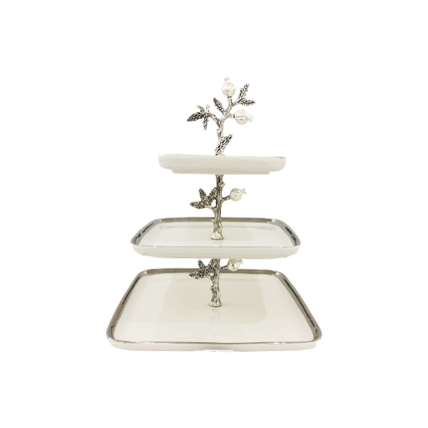 3 Tier Sweet Dish 6 Pcs Wb1156