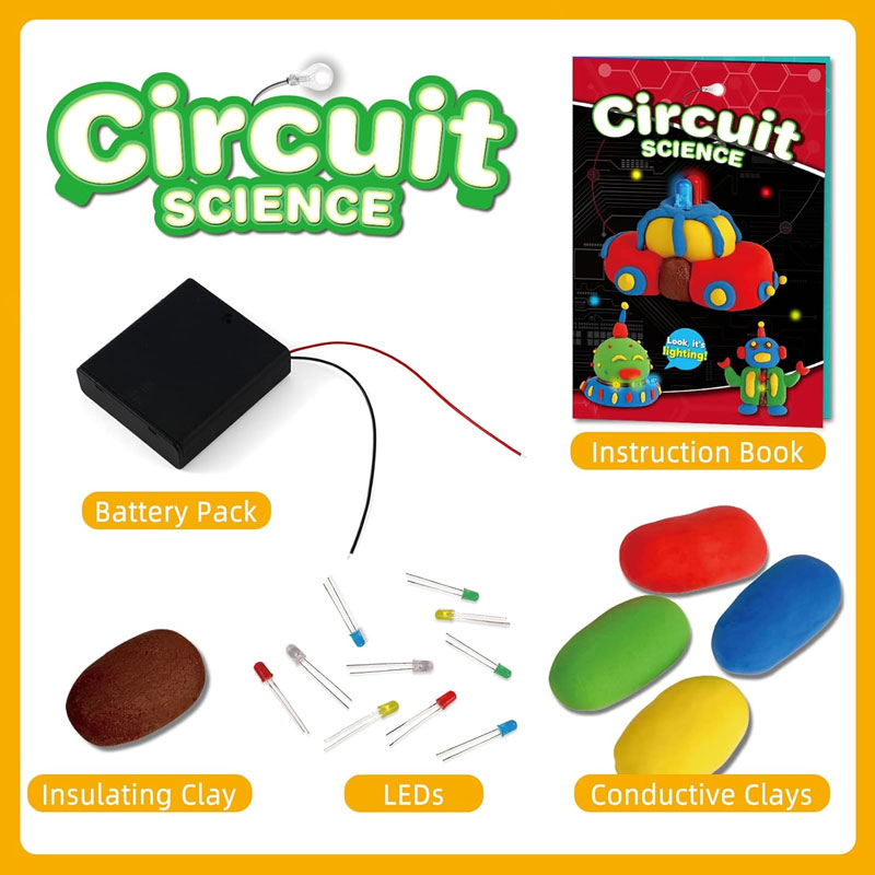 Electric Circuit For Kids 8-12 – Beginner Circuit Science Kit W/Conductive &Amp; Insulating Dough