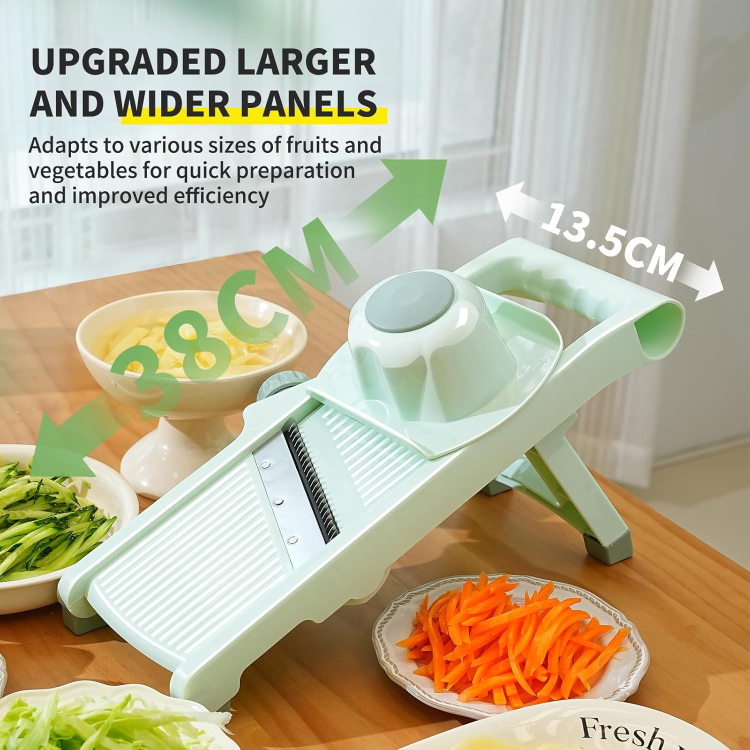 Adjustable And Safe Mandoline Slicer For Kitchen, Multifunction Vegetable And Fruit Cutter