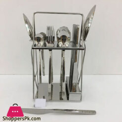 Alpenburg 26Pcs Cuttlery Set Silver Block Design With Stand QQ154