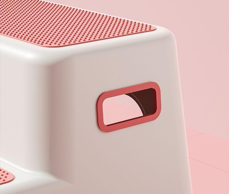 Double Step Stool For Kids Non-Slip 2 Height 2-Up Step Stool For Toddlers Kids With Built-In Handles