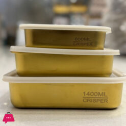 Durable Stainless Steel Food Storage Containers Set - Leak-Proof 600,1000,1400,Ml 5 Durable Stainless Steel Food Storage Containers Set - Leak-Proof 600,1000,1400,Ml