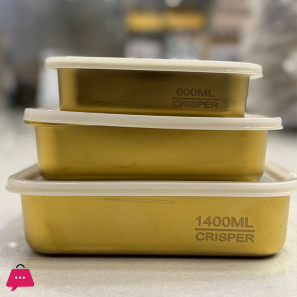 Durable Stainless Steel Food Storage Containers Set - Leak-Proof 600,1000,1400,Ml 4 Durable Stainless Steel Food Storage Containers Set - Leak-Proof 600,1000,1400,Ml - Image 2