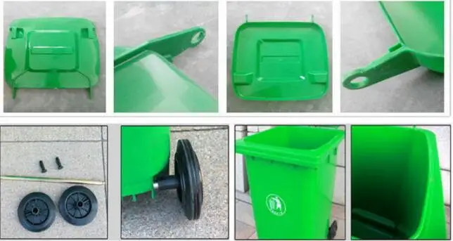 Heavy Duty Trash Can With Lid Wheels Large And Tall Trash Can 120 Liter &Amp; 240 Liter
