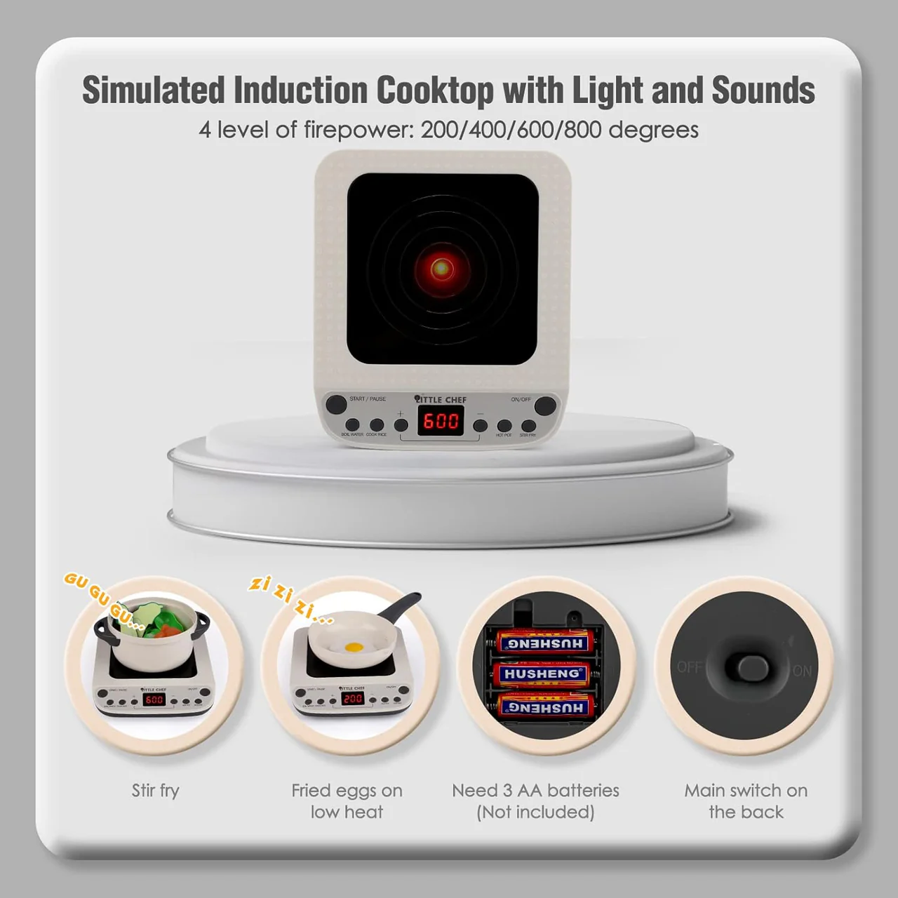 Kids Pretend Kitchen Cooking Toy Set