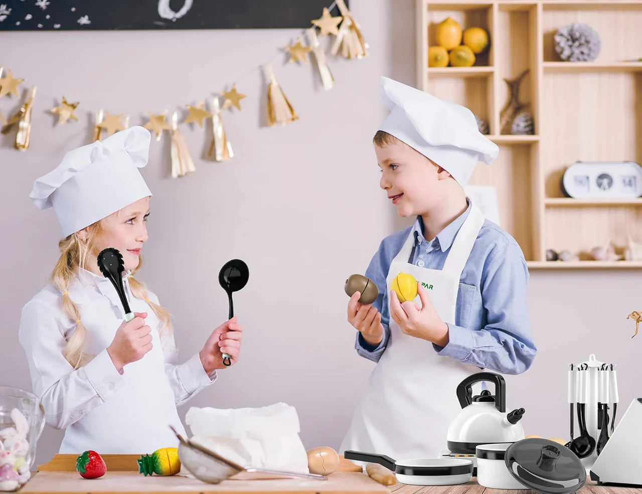 Kids Pretend Kitchen Cooking Toy Set