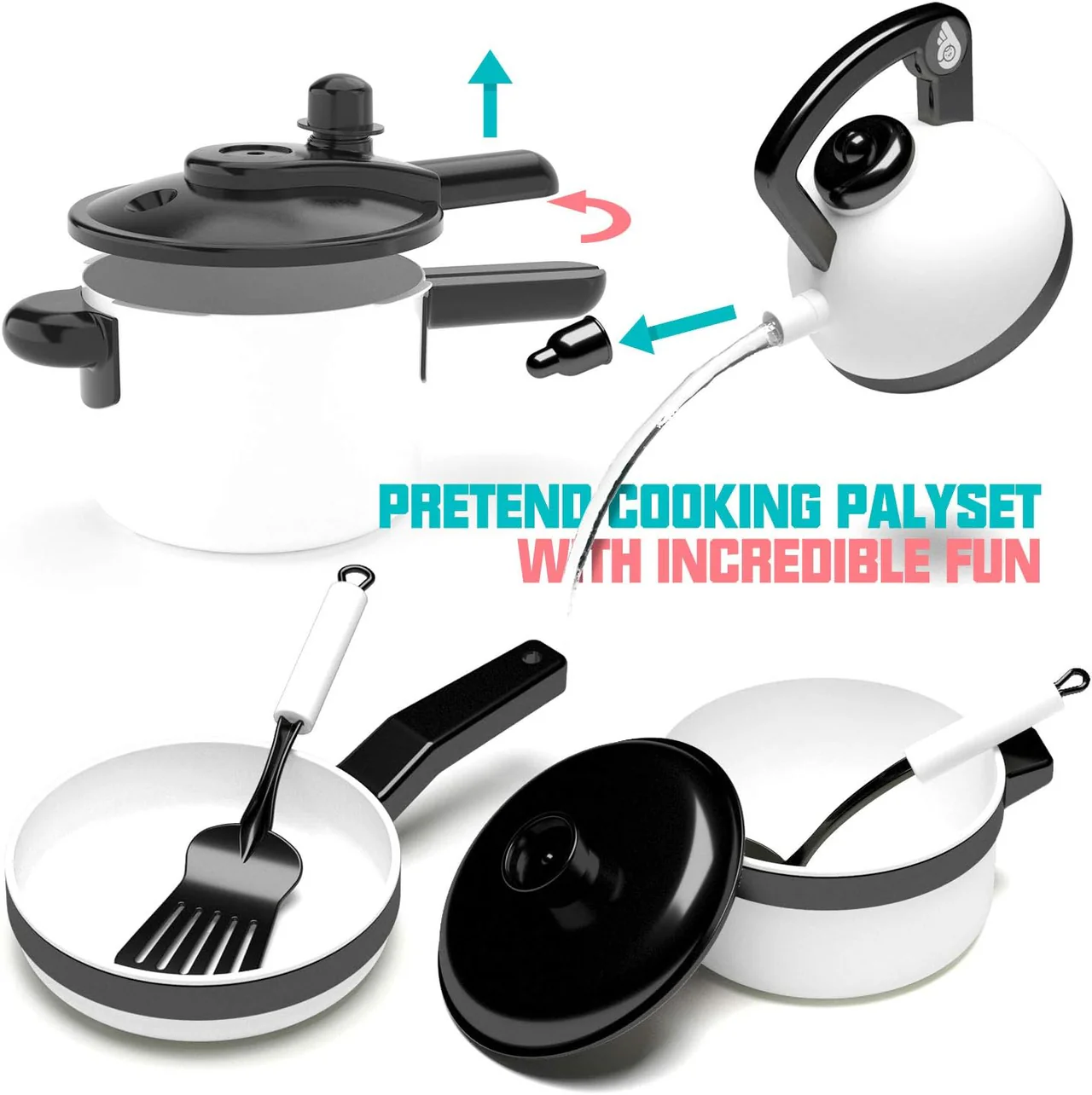 Kids Pretend Kitchen Cooking Toy Set