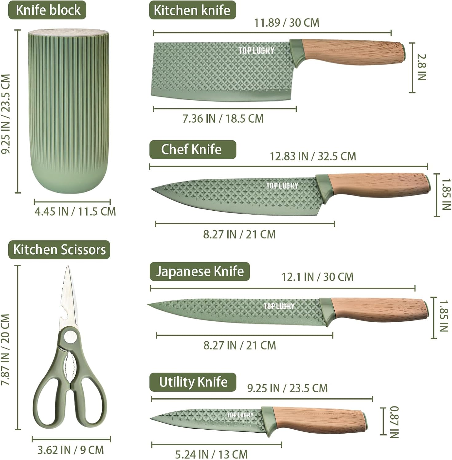 Kitchen Knife Set 6 Piece Sharp Knife Set For Kitchen Non-Stick And Non-Slip Chef Knife Set