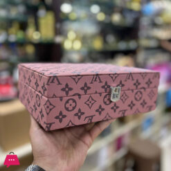 Lv Printed Rexine Jewellery Box