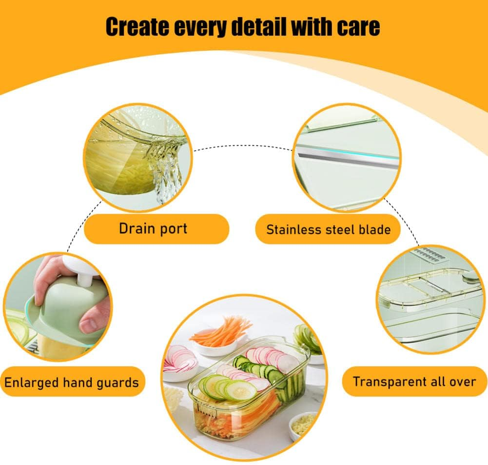 Multifunctional Vegetable Cutter Vegetable Spiralizer With Container 1.5L Food Preparation Tool