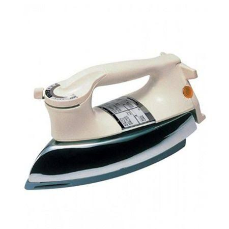 National Dry Grey Plate Iron Heavy Weight 1200 Watt White Handle