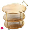 Oval Tea Trolley Nature Wood 606-E02