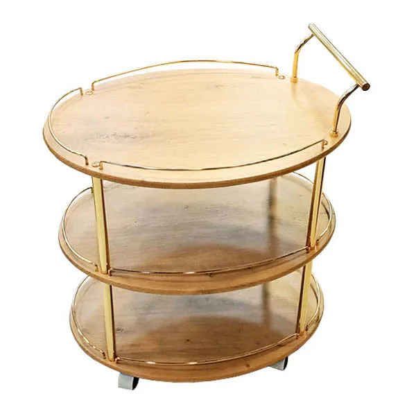 Oval Tea Trolley Nature Wood 606-E02