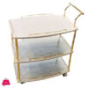 Rect Oval Tea Trolley Marble 117-E02
