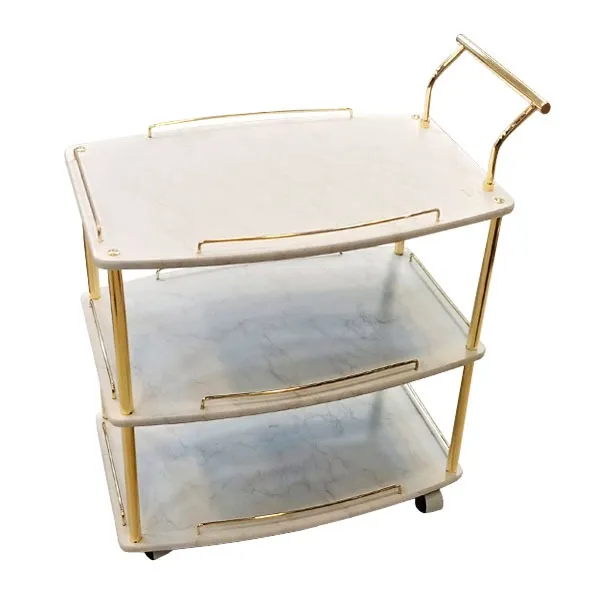Rect Oval Tea Trolley Marble 117-E02