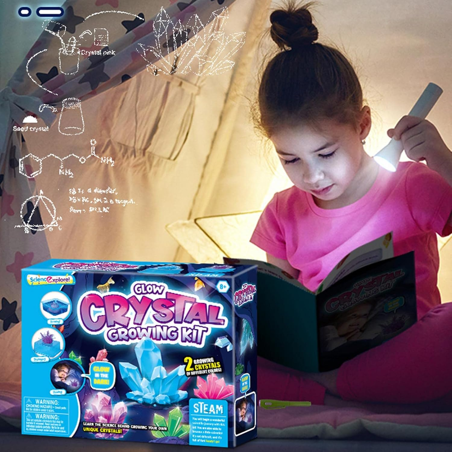 Science Explorers Glow Crstal Growing Kit