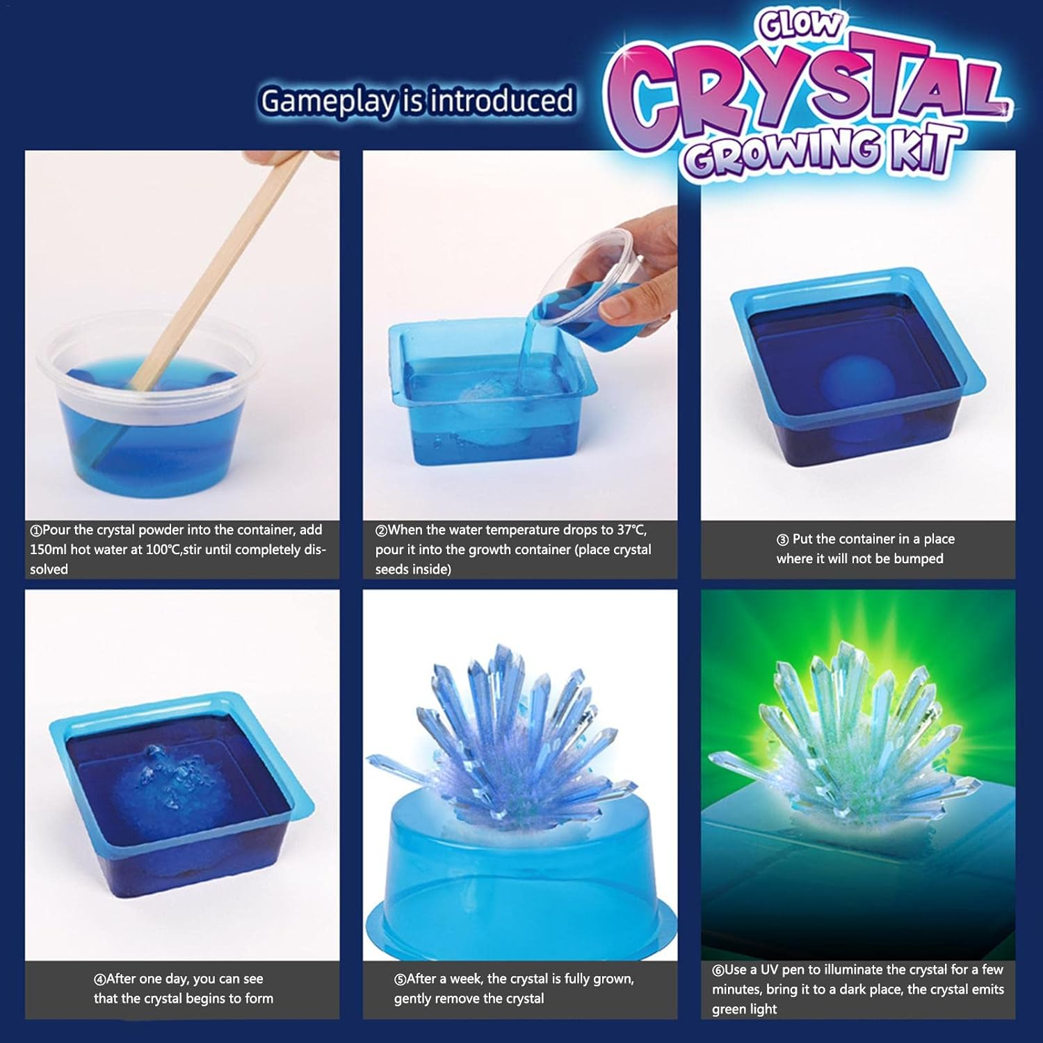 Science Explorers Glow Crstal Growing Kit