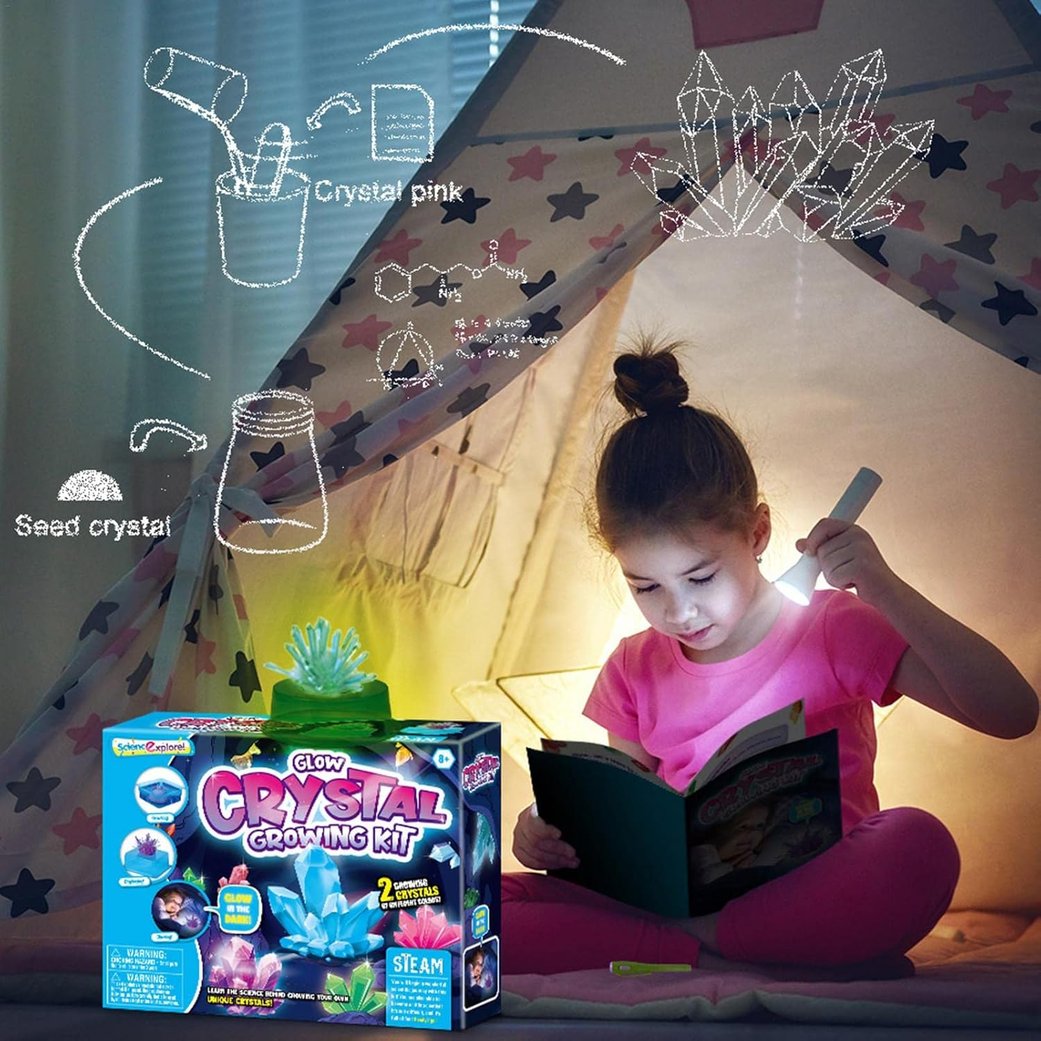 Science Explorers Glow Crstal Growing Kit