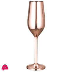 Stainless Steel  Champagne Flutes Glasses Wine Glass Goblets Juice Drink 220 Ml  Rose Gold