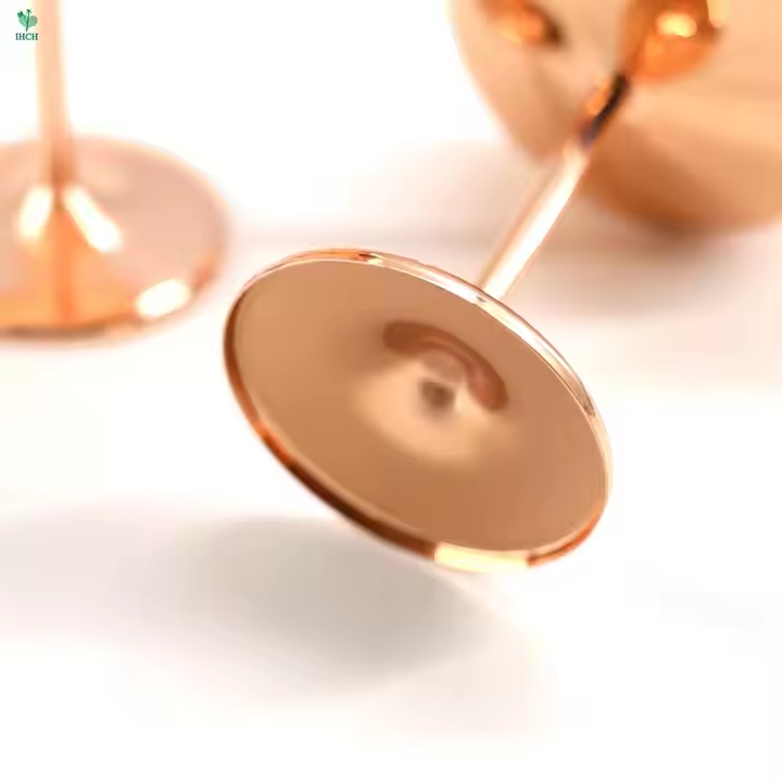 Stainless Steel Copper Plated Martini Glass Juice Goblets Ice Cream Cup Dessert Cups 1 Pcs